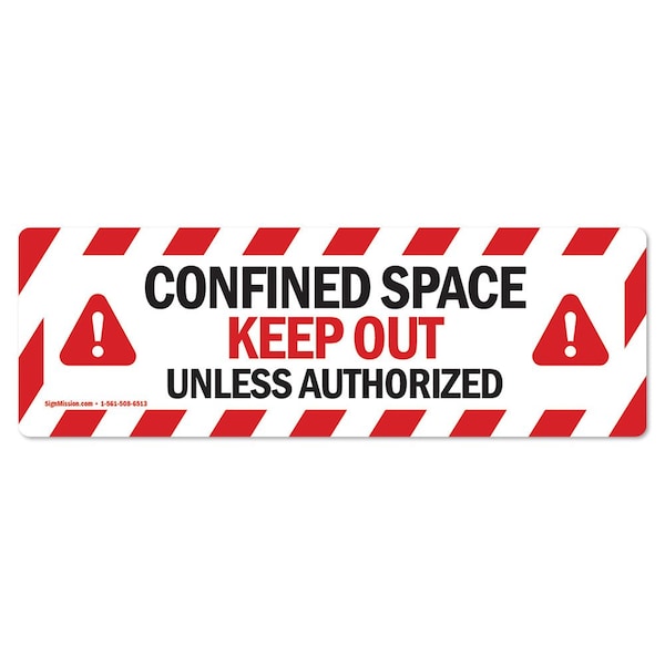Confined Space Keep Out 18in Non-Slip Floor Marker, 12PK, 16 in L, 16 in H, FD-2-R-16-12PK-99856